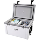 VEVOR Insulated Portable Cooler, 52 qt, Holds 50 Cans, Ice Retention Hard Cooler with Heavy Duty Handle, Ice Chest Lunch Box for Camping, Beach, Picnic, Travel, Outdoor, Keeps Ice for up to 6 Days
