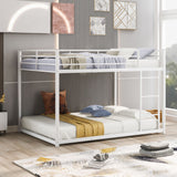 Full over Full Metal Bunk Bed;  Low Bunk Bed with Ladder