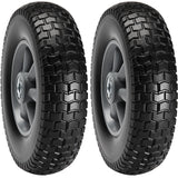 VEVOR Solid PU Run-Flat Tire Wheel, 10", 2-Pack, 180 lbs Dynamic Load, 220 lbs Static Load, Flat Free Tubeless Tires and Wheels for Hand Truck, Utility Cart, Dollies, Garden Trailers, Various Carts