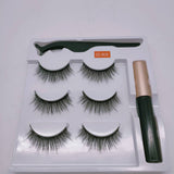 3 Pairs Of Magnetic Eyeliner Liquid False Lashes. Magnetic Adhesive False Lashes. Magnetic Clasp Eyelashes. Magnetic Eyelashes.