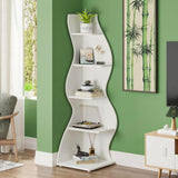 Contemporary Wall Corner Bookcase - Organize Your Books and Decor Elegantly in Small Spaces