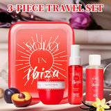3pcs Set SOLO EN Body&Hair Fragrance Mist Perfume&Bubble Bath&Body Butter Travel Box for Men And Women, 4 Different Flavor Gift Box, Dating, Long-lasting Scent