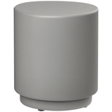 Chic Lightweight Round Side Table - Elegant Concrete Finished Accent Table in Light Gray