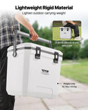 VEVOR Portable Cooler, 38 QT Hard Cooler with Ice Retention, Heavy-Duty Handles and Cup Holder, Lightweight Rigid Material Insulated Portable Cooler, Suitable for Family Picnics and Long Trips
