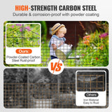 VEVOR Garden Fence, 36.6in(H) x29.5in(L) Animal Barrier Fence, Underground Decorative Garden Fencing with 2.5 Inch Spike Spacing, Metal Dog Fence for the Yard and Outdoor Patio, 5 Pack