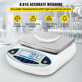 VEVOR Analytical Balance, 5000g x 0.01g Accuracy Lab Scale, High Precision Electronic Analytical Balance, 13 Units Conversion, Counting Function, LCD Display, for Lab University Jewelry
