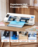 VEVOR Cutting Machine, Automatic Edge Detection Vinyl Cutter Machine with Design Software and Materials, Compatible with Multiple File Formats, for Creating Customized DIY Crafts, Cards, Stickers