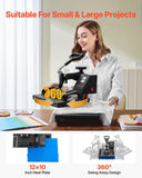 VEVOR Heat Press, 12x10Inch T-Shirt Press Machine, T-shirt Press Heat Press 30x23cm Printing Machine Heat Transfer Sublimation Machine for T-shirts