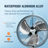VEVOR 10'' Shutter Exhaust Fan, High-speed 820 CFM, Aluminum Wall Mount Attic Fan with AC-motor, Ventilation and Cooling for Greenhouses, Garages, Sheds, Shops, FCC