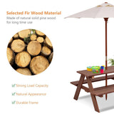 Outdoor Family Picnic Table for Kids with Removable Umbrella - Durable and Stylish Seating