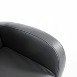 Grey Toddler Rocking Chair with Pocket PU Leather Kids Rocker for Nursery Playroom Durable Armchair