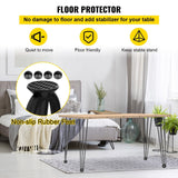 VEVOR Hairpin Table Legs 20\" Black Set of 4 Desk Legs 880lbs Load Capacity (Each 220lbs) Hairpin Desk Legs 3 Rods for Bench Desk Dining End Table Chairs Carbon Steel DIY Heavy Duty Furniture Legs