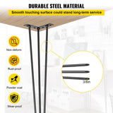 VEVOR Hairpin Table Legs 16\" Black Set of 4 Desk Legs 880lbs Load Capacity (Each 220lbs) Hairpin Desk Legs 3 Rods for Bench Desk Dining End Table Chairs Carbon Steel DIY Heavy Duty Furniture Legs