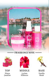 3pcs Set SOLO EN Body&Hair Fragrance Mist Perfume&Bubble Bath&Body Butter Travel Box for Men And Women, 4 Different Flavor Gift Box, Dating, Long-lasting Scent