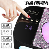 LimeGirl Cordless Nail Dryer for Gel Polish, UV LED Nail Lamp with Fast Curing UV Light & 4 Timer Settings, Portable Rechargeable Gel Lamp Nail Art Tool for Manicure Pedicure at Home & Salon