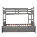 Twin over Full Bunk Bed with Storage