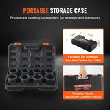VEVOR Axle Nut Impact Socket Set, 3/4" Drive 6-Point 8-Piece SAE Spindle Nut Socket Set, CR-MO Heat Treated Large Socket Set with Storage Case, for Auto Repair, Removing or Installing Axle Nuts