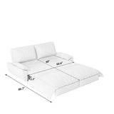 73.2" Queen Pull Out Sofa Bed,3-in-1 Convertible Sleeper Sofa,Multi-Functional Velvet Loveseat Bed,Black(Old Sku:W1885S00050/W1885S00195)