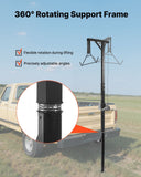 VEVOR Truck Hitch Game Hoist, 500 lbs Load Capacity, Hunting Deer Hoist with 2-inch Receiver, 360-Degree Swivel Shaft & Adjustable Height, Includes Gambrel Winch for Skinning & Cleaning Game