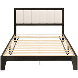 Full Bed Frame with Headboard Full Size Platform Bed Frame with Wooden Slats No Box Spring Needed Easy Assembly Walnut