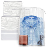 Clear Drawstring Bag, 10 x 12 Inches. Pack of 100 Clear Plastic Drawstring Bags. 2 Mil Drawstring Clear Plastic Bags. Waterproof Clear Plastic Bags Drawstring for Cosmetics, Toiletries