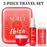 3pcs Set SOLO EN Body&Hair Fragrance Mist Perfume&Bubble Bath&Body Butter Travel Box for Men And Women, 4 Different Flavor Gift Box, Dating, Long-lasting Scent