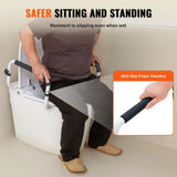 VEVOR Toilet Safety Rail, 300LBS Capacity Toilet Seat Frame, Adjustable Width Fit Most Toilets, Easy Installation, Toilet Handles Grab Bars with Padded Armrests for Handicap, Disabled, Seniors