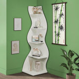 Contemporary Wall Corner Bookcase - Organize Your Books and Decor Elegantly in Small Spaces