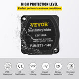 VEVOR Dual Battery Isolation Kit, 6m 12V, Auto Split Charge Relay System with 140AMP VSR, Fits RVs, Marine Crafts, Cars, Trucks, Caravans, Campers, Yachts, ATVs, UTVs, and Boats Workshop