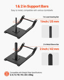 VEVOR Weight Sled, Steel Power Sled, Fitness Strength Training Sleds for Athletic Exercise Speed Improvement, Workout Fitness Equipment with Harness, Compatible with 1/2 in Weight Plates, Black