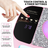 LimeGirl Cordless Nail Dryer for Gel Polish, UV LED Nail Lamp with Fast Curing UV Light & 4 Timer Settings, Portable Rechargeable Gel Lamp Nail Art Tool for Manicure Pedicure at Home & Salon