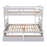 Twin over Full Bunk Bed with Storage