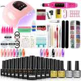 MOSKANY Professional Nail Set Nail Gel Kit With 120W/54W UV Nail Lamp And Nail Drill For All Drying Gel Nail Polish Manicure Set