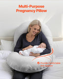 VEVOR Pregnancy Pillow, C-Shaped Full Body Maternity Pillow for Sleeping, Ultra-Soft and Breathable Pregnant Support Pillows with Removable & Washable Cover, Perfect for Back, Belly, Hip, Legs Relief