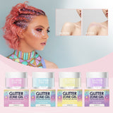 Jaysuing Glitter Gel, Prom Party Rave Stereoscopic Highlight Natural Shine Face Body Gel