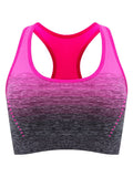 1pc/2pcs/3pcsMedium Support Two Tone Racer Back Sports Bra, Fitness Workout Running Yoga Bra