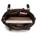 MKF Collection Fula Signature Satchel Bag by Mia Made of high-quality vegan leather