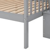 Twin over Full Stairway Bunk Bed with Storage