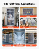 VEVOR Clear PVC Strip Curtain, 84 in Height x 36 in Width x 0.08 in Thickness, 6 PCS Walk in Freezer Cooler Curtain Strips, Thermal Insulating Plastic Door Strips for Warehouse, Freezer, Garage Doors
