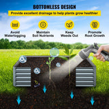 VEVOR Galvanized Raised Garden Bed, 80\" x 40\" x 19\" Metal Planter Box, Gray Steel Plant Raised Garden Bed Kit, Planter Boxes Outdoor for Growing Vegetables,Flowers,Fruits,Herbs,and Succulents