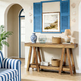 Sofa side table, entrance table, two-level storage, corridor table, entrance table