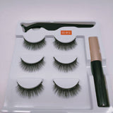 3 Pairs Of Magnetic Eyeliner Liquid False Lashes. Magnetic Adhesive False Lashes. Magnetic Clasp Eyelashes. Magnetic Eyelashes.