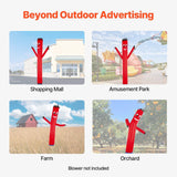 VEVOR Inflatable Tube Man Attachment, 20-Feet Tall, Wacky Wavy Wind Flying Dancing Tube Guy, Arm Flailing Sky Air Puppet, 18'' for Outdoor Advertising Business Store (Blower Not Included)