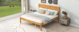 Platform Bed Frame with Headboard , Wood Slat Support , No Box Spring Needed ,Queen