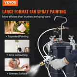 VEVOR Spray Paint Pressure Pot Tank, 10L/2.5gal Air Paint Pressure Pot, 1.5mm+4mm Two Nozzles Two Spray Paint Guns, 60PSI Max, for Industry Home Decor Architecture Construction Automotive Painting