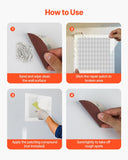 VEVOR 16PCS Drywall Repair Kit, 4/6/8-inch Aluminum Dry Wall Repair Patch Kit with 2 Scrapers & 2 Sandpapers, Self-Adhesive Drywall Patches for Nail Holes, Wall Cracks, Peeling, Scraping