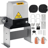 VEVOR Automatic Sliding Gate Opener 1400LBS with 2 Remote Controls, Gate Operator Hardware Kit for Security, Move Speed 43ft Per Min, Electric Rolling Driveway Slide Gate Motor