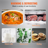 VEVOR Electric Warming Tray, 16.5" x 11" Portable Tempered Glass Heating Tray with Temperature Range (65-90 Celsius), Perfect for Dinner, Catering, Parties, Events, Entertaining and Holiday, Black