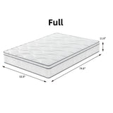 Full Size Mattress,12 Inch Hybrid Mattress in a Box with Gel Memory Foam,Individually Wrapped Pocket Coils Innerspring for Breathable and Durable Support, Made in USA, CertiPUR-US Certified