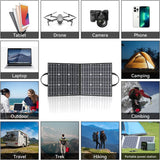 GOFORT 330W Portable Power Station;  299Wh Solar Generator Backup Power Compatible with 100W 18V Portable Solar Panel;  Foldable Solar Charger with USB;  18V D C;  QC 3.0 Output